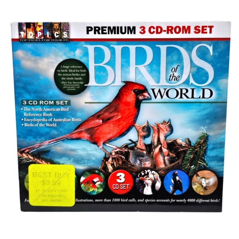 Birds of the World‎ Premium 3 CD ROM Set PC Windows Reference Ornithology Topics